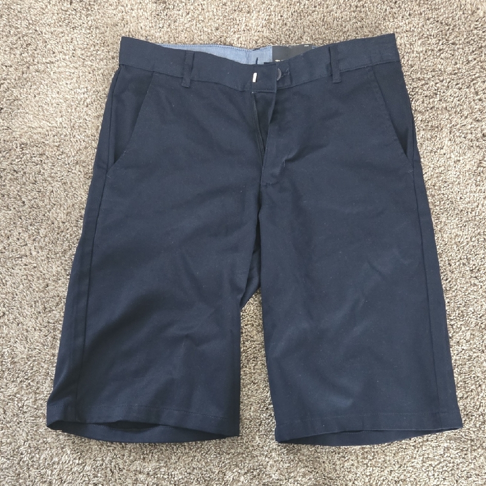 Chaps Blue Flat Front Shorts Classic Design